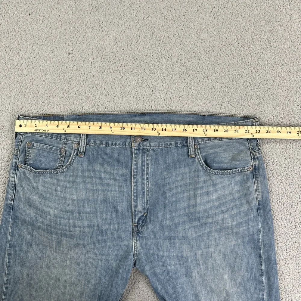 Levi's 569 Loose Straight Jeans Men 44x30 Blue Whiskered Light Wash Workwear